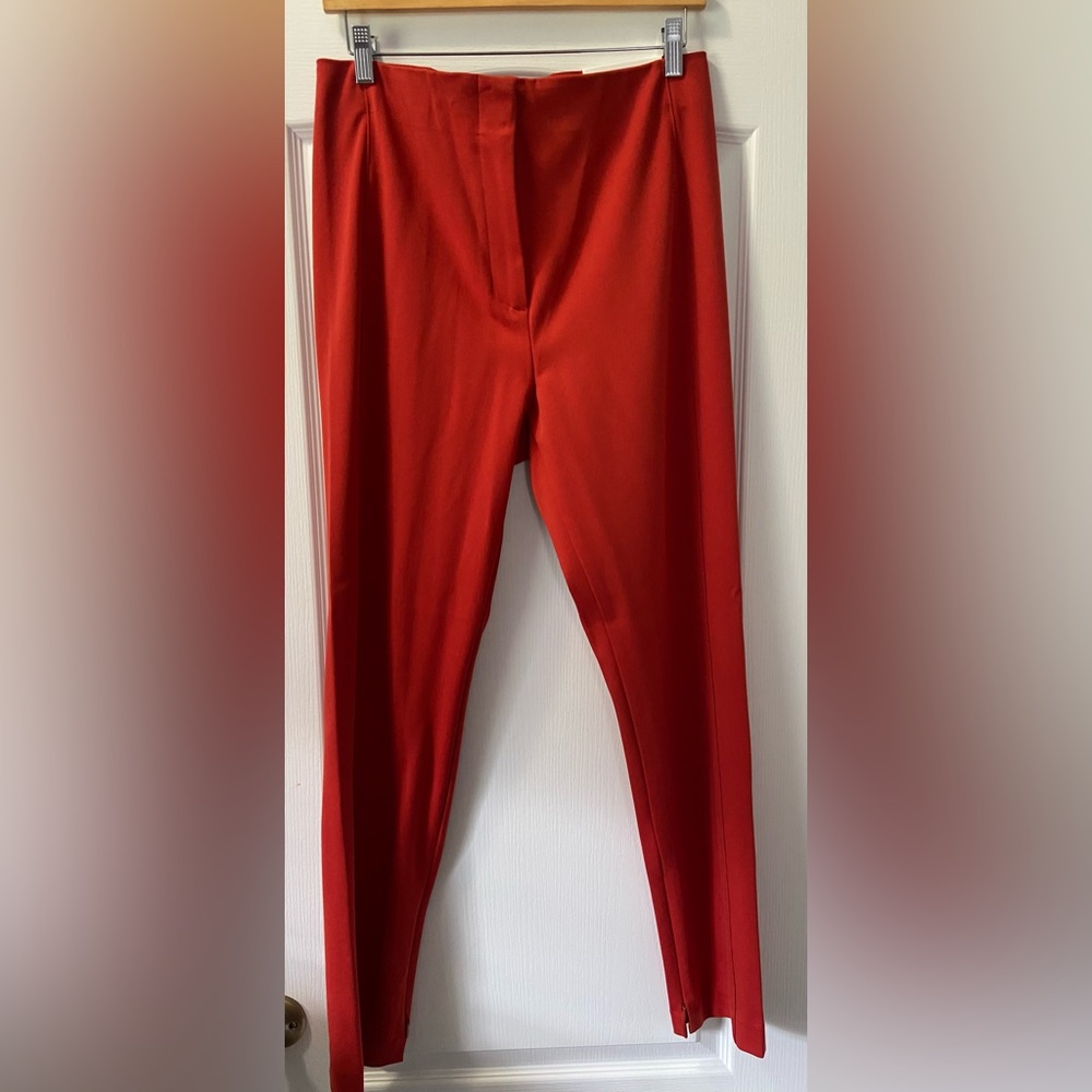 The Aubrey high waisted pants. Burnt orange. Ankle zippers.